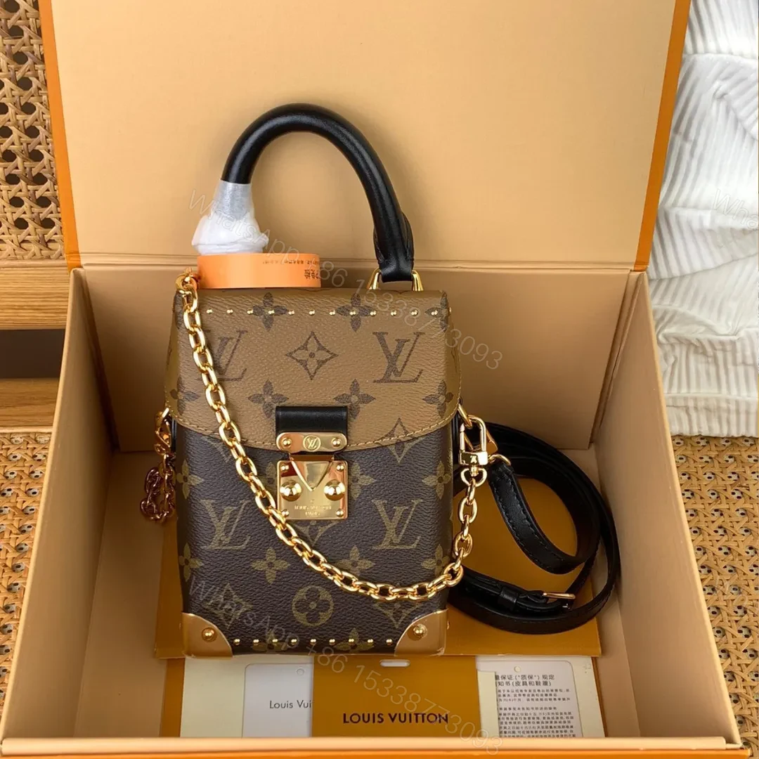 Louis Vuitton LV Camera Box Monogram Like Auth Handbags 12.5×17.6x6cm — view 1
