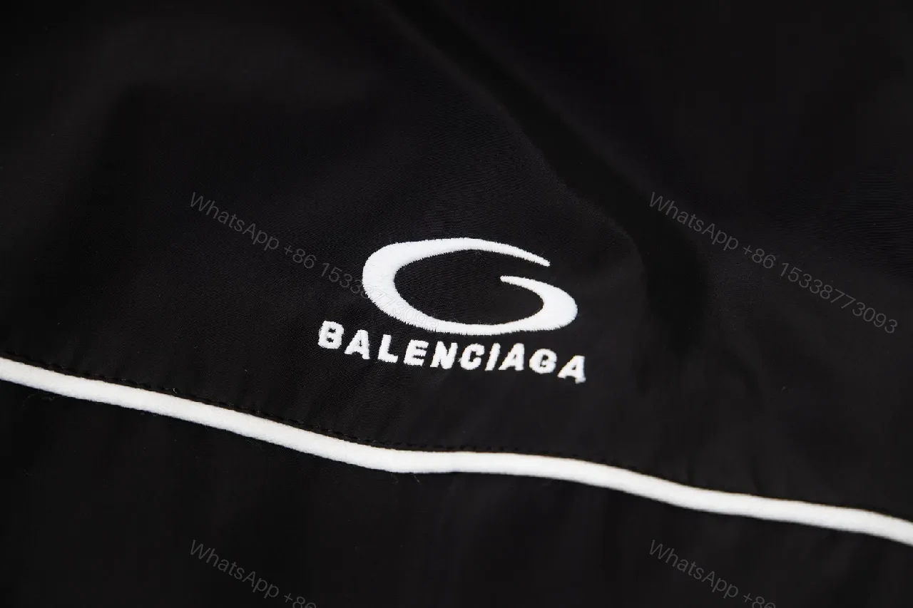 View 2 of Black + Windbreaker + Streetwear + Contrast piping + Windbreaker