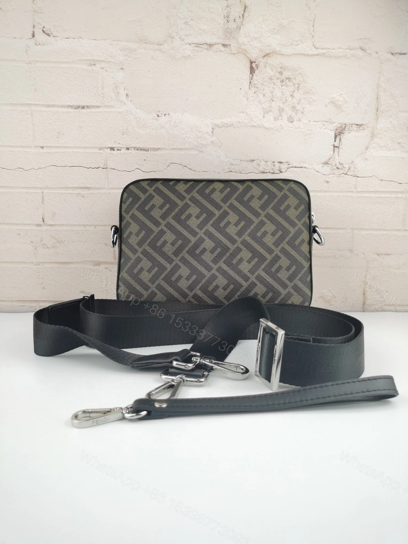 View 9 of Fendi Perforated Logo Shoulder Bag