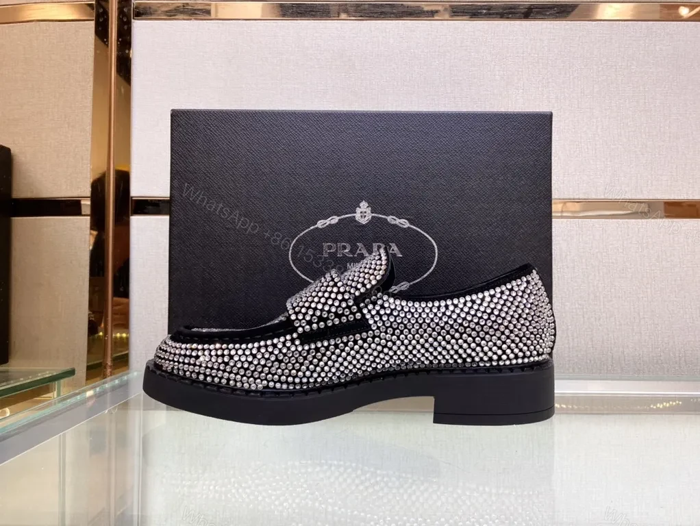 View 3 of Crystal-Embellished Slip-On: Luxe Nappa Leather Loafer