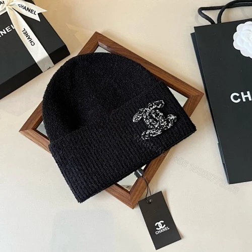 View 2 of Chanel Knit Beanie In Black