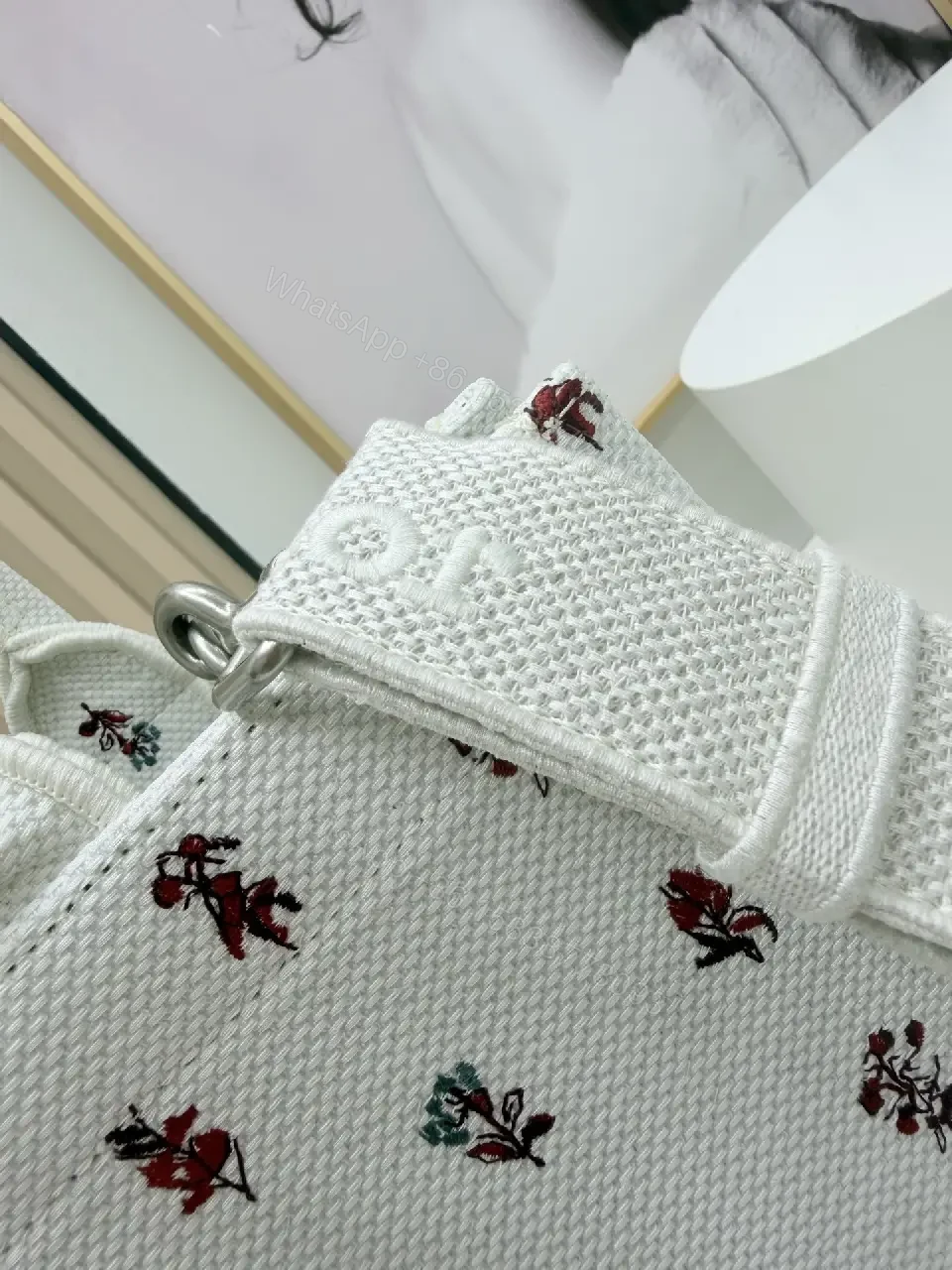 View 6 of Chic Couture Tote: Luxe Canvas Bag with Padded Handles