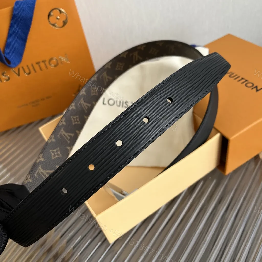 View 9 of Monogram Belt with Textured Strap and Gunmetal Buckle