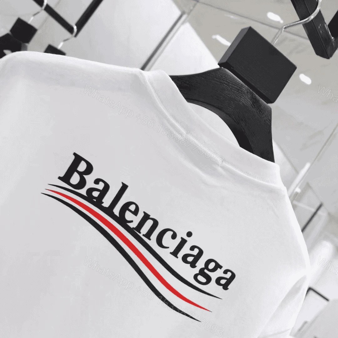 View 6 of BALENCIAGA POLITICAL CAMPAIGN SMALL FIT T-SHIRT IN WHITE VINTAGE JERSEY – BB38