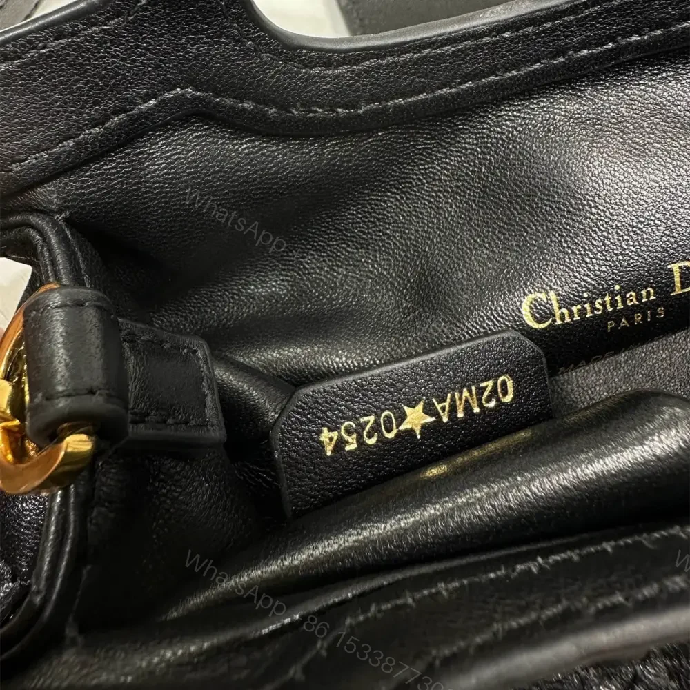 View 8 of 高仿Dior*JolieHandle系列S312M900環扣小羊皮手提包黑色免檢版