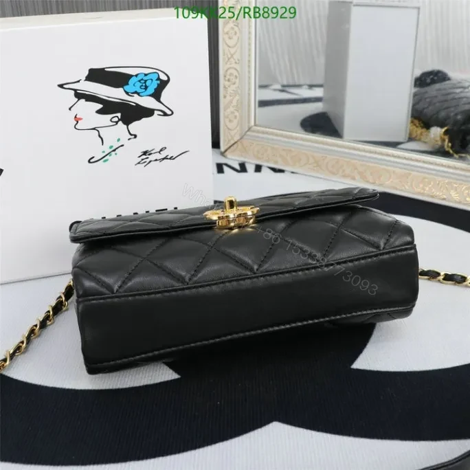 View 20 of Chanel Knockoff Quilted Red Classic Flap Bag RB8929