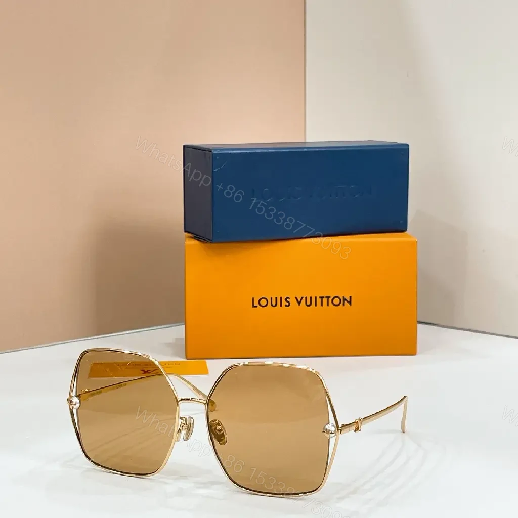 View 10 of Gold-Tone Monogram Sunglasses: Square Oversized Luxe Eyewear