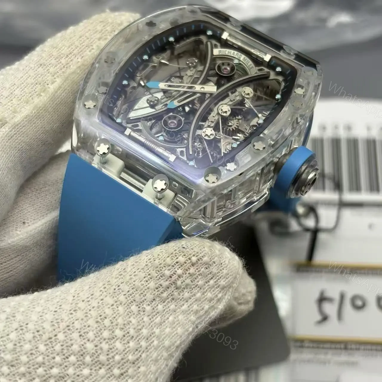 View 5 of Richard Mille Swiss Made Clone RM 53-02 Real Sapphire Edition
