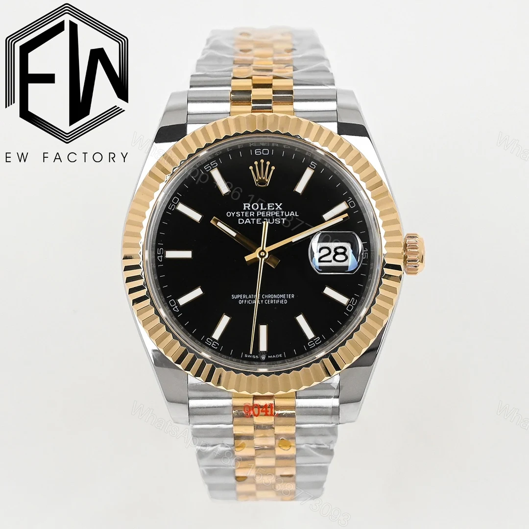 Rolex 高仿 男款 Datejust 黑面金鋼腕錶 經典商務款 — view 1