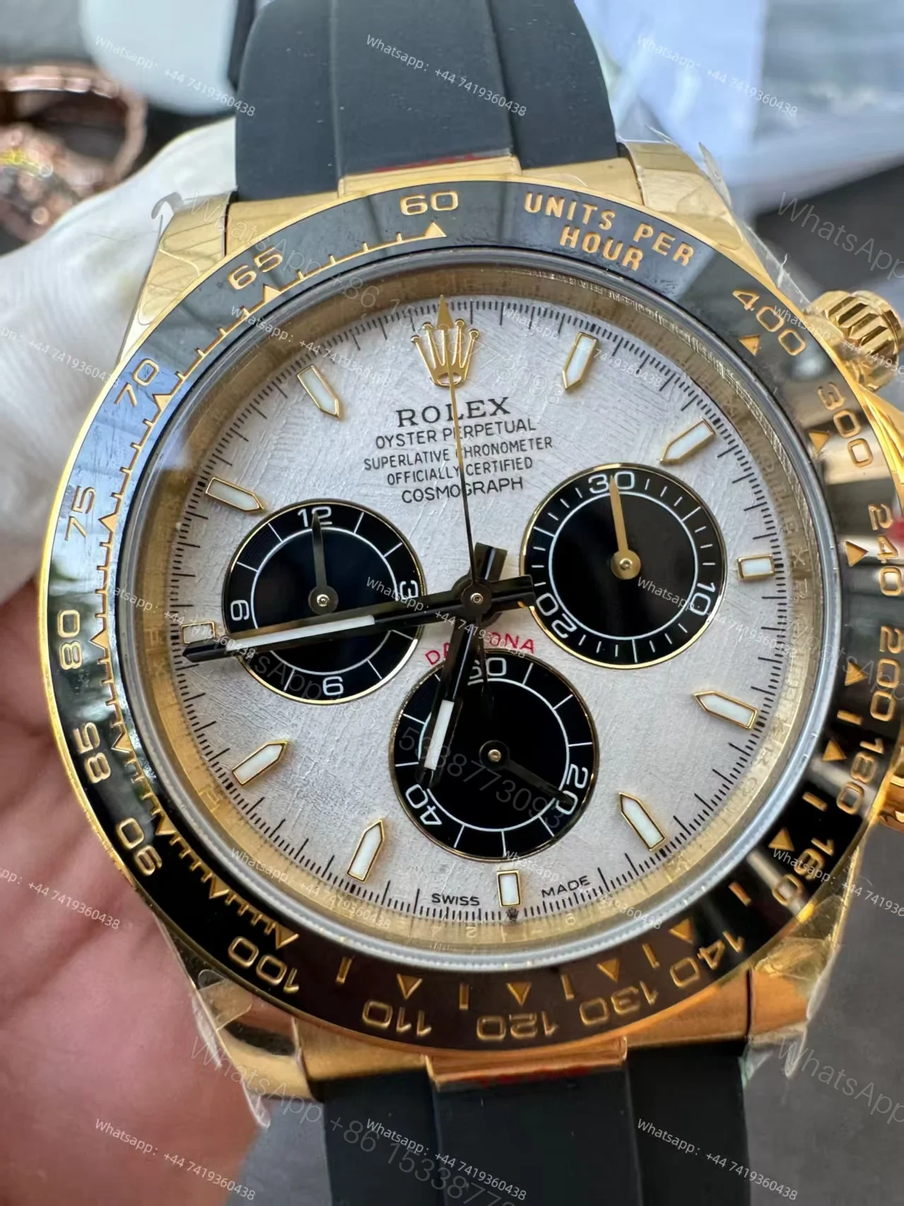 View 4 of Rolex Super Clone Daytona M126518LN-0016 18K Gold Meteorite Dial 4131 Movement