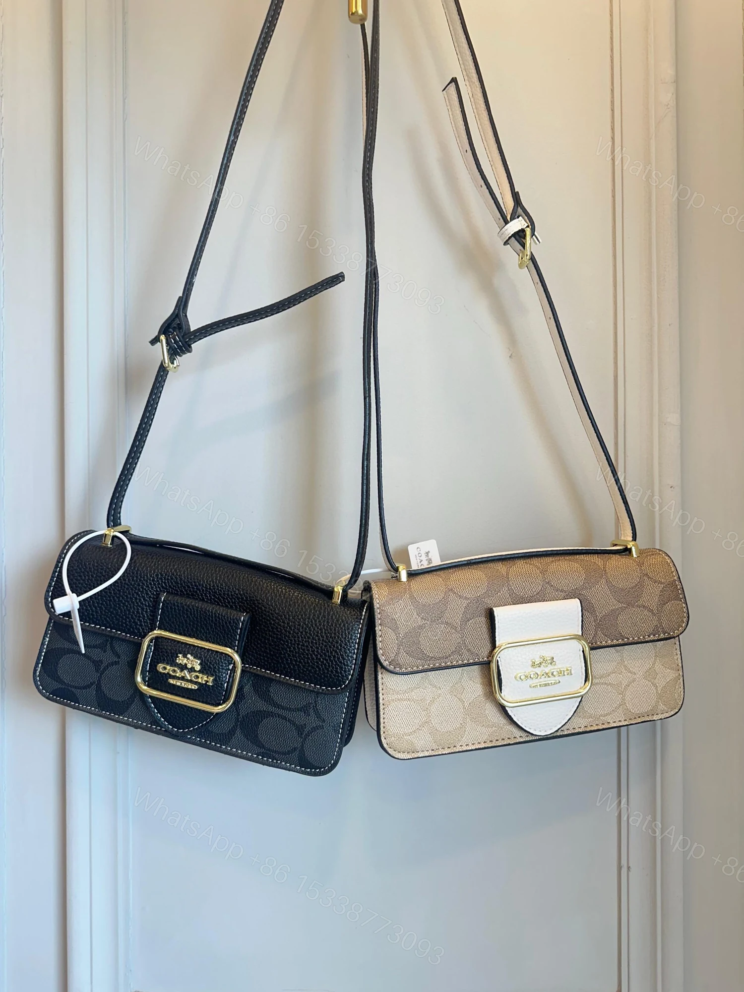 View 5 of First Copy Coach Morgan Bag Black Beige