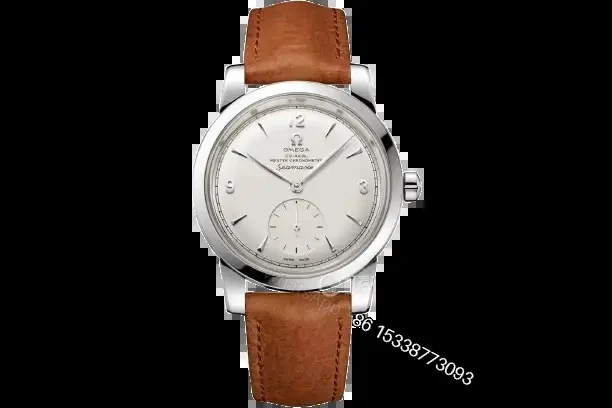 Omega Seamaster 1948 Limited Edition Watch with Silver Dial and Brown Leather Strap — view 1