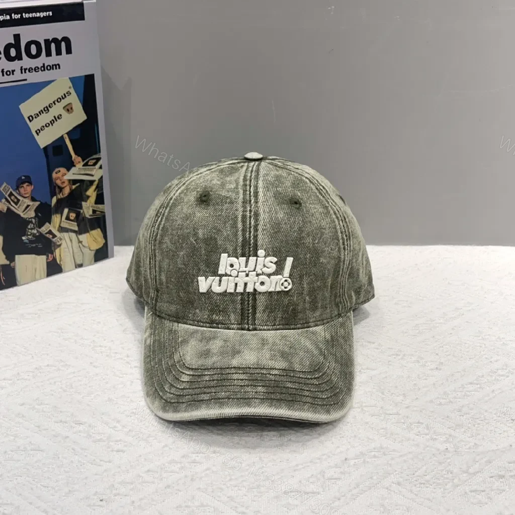 View 2 of Textured Cotton Cap: Subtle Embroidery, Six-Panel, Adjustable