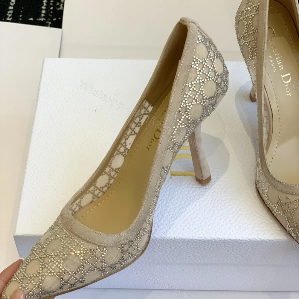 View 6 of 高仿Dior*Capture系列KDG300尖頭燙鑽高踭鞋10CM膚色免檢版