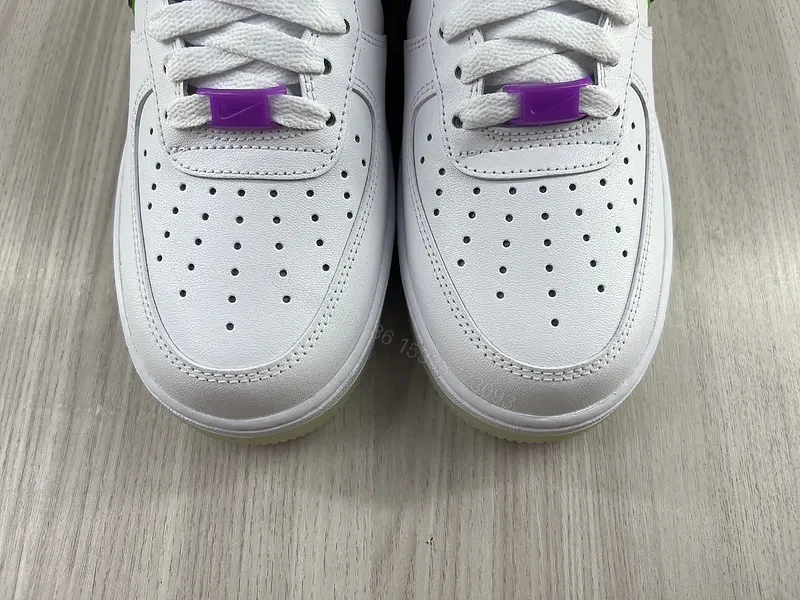 View 2 of Neon Accent Leather Low-Top Sneaker: Luxe Everyday Trainer