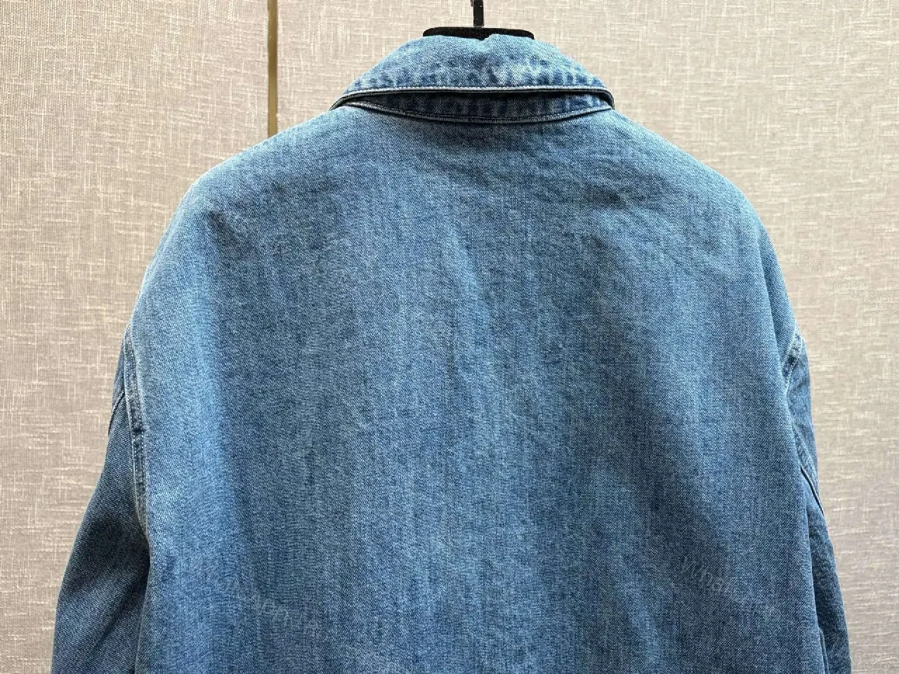 View 5 of Denim Zip Jacket — Subtle Luxury, Modern Texture, Premium Comfort