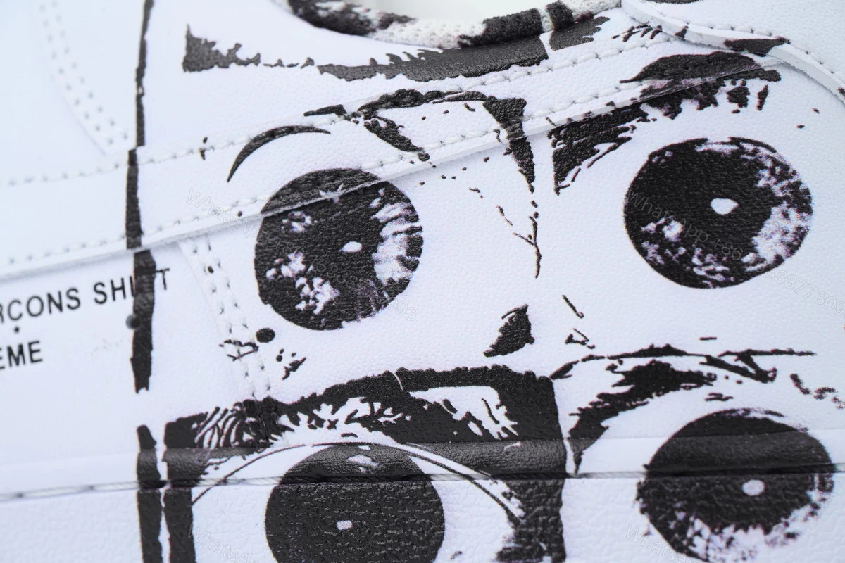 View 3 of Supreme x Comme des Garçons SHIRT x Nike Air Force 1 Low 'Eyes'923044-100