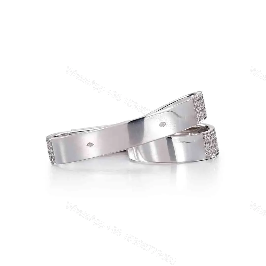 View 7 of 18k Gold Hermes Diamond Kelly Gavroche Double Rings