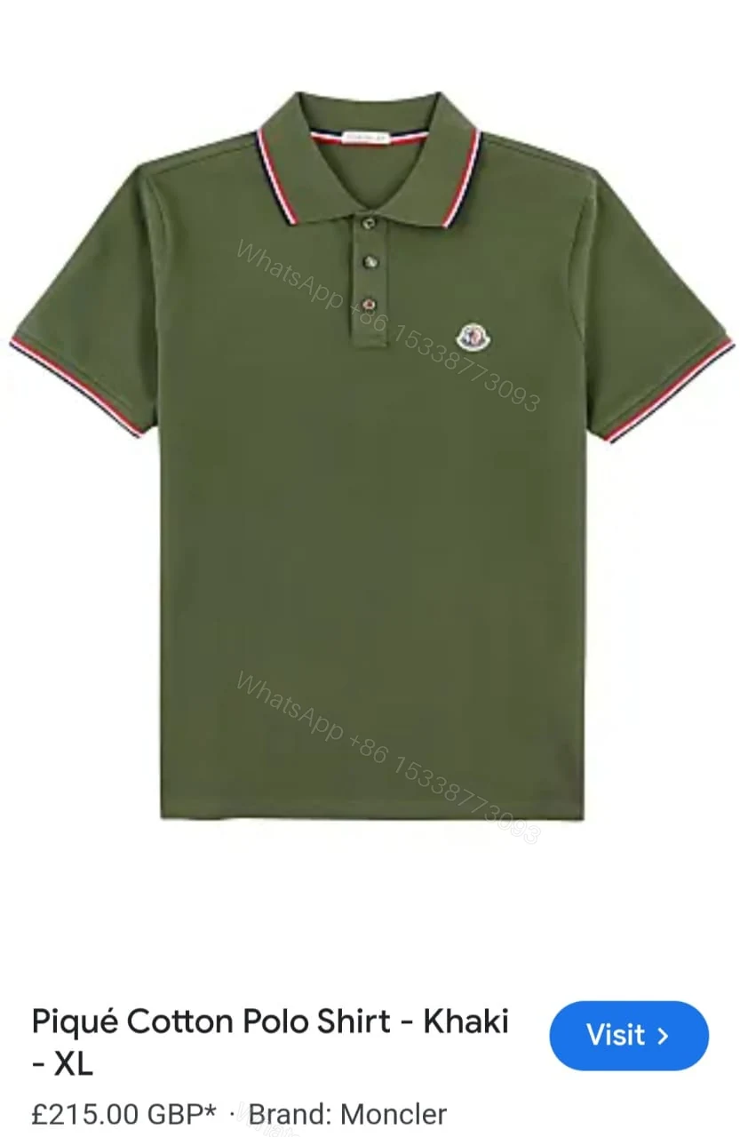 View 3 of FIRST COPY MONCLER FABRIC COTTON LYCRA POLOS T-SHIRT