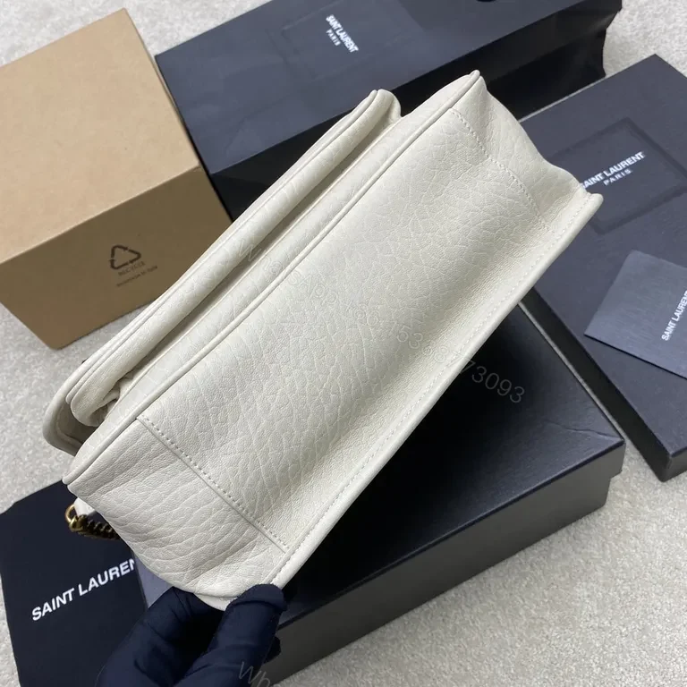 View 5 of Pebbled Leather Crossbody Bag â€” Luxe, YSL-Inspired Hardware
