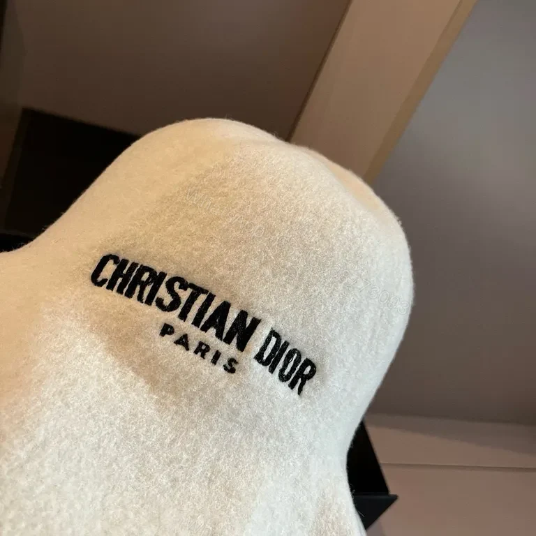 View 5 of Soft Wool Bucket Hat â€” Dior Paris Logo, Minimal Luxury