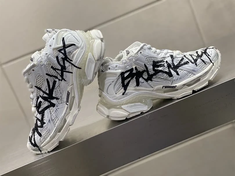 View 2 of BALENCIAGA MEN’S RUNNER GRAFFITI TRAINERS – BB218