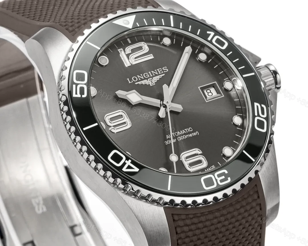 View 3 of Longines Conquest Diver’s Watch Silver Stainless Steel with Grey Dial
