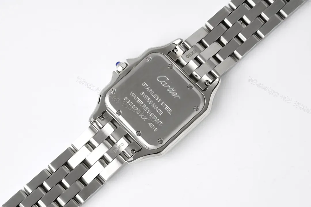 View 2 of V9 Factory Cartier Panthère de Cartier Silver Dial Stainless Steel Watch – 27x37mm