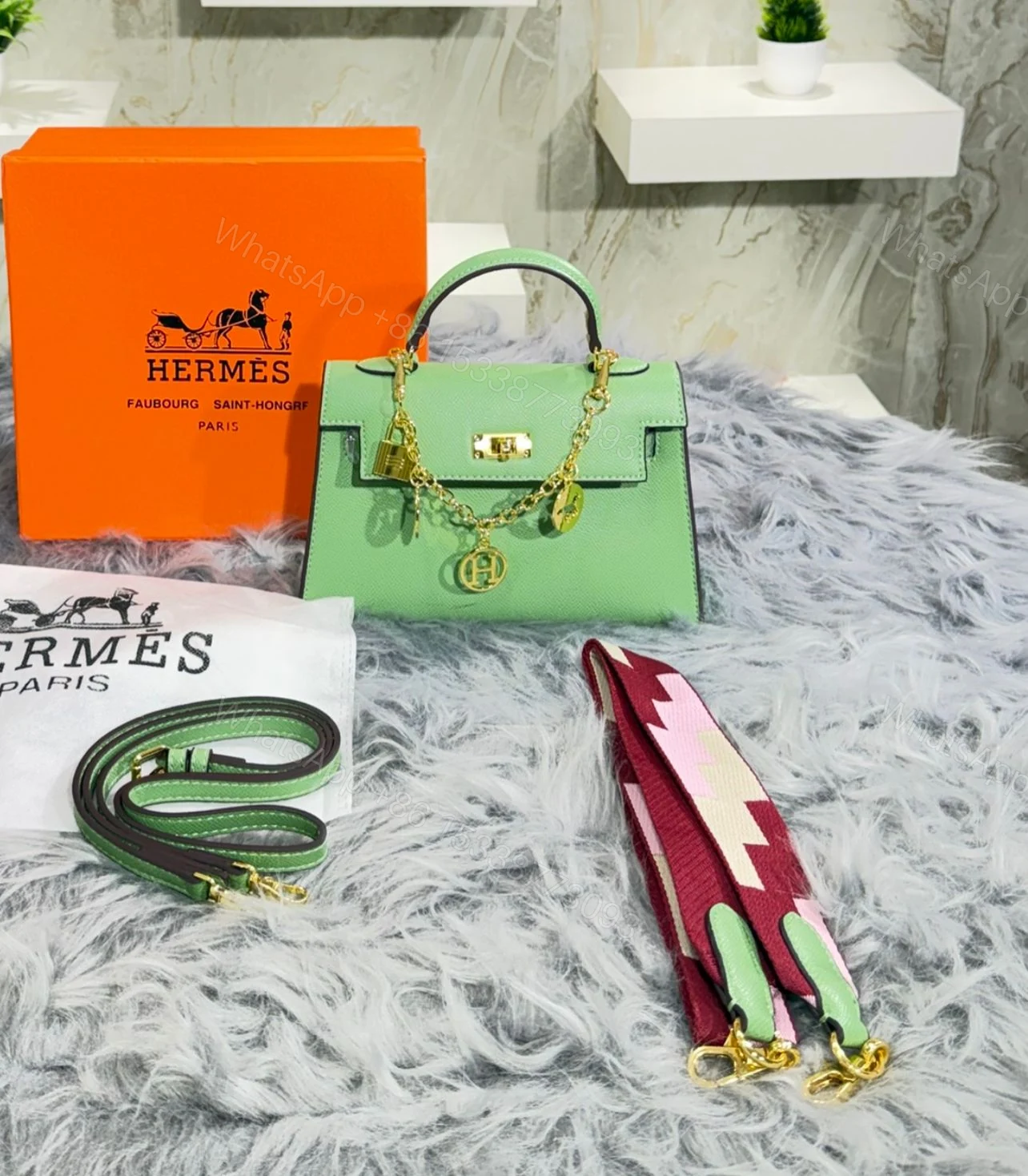 View 4 of First Copy Hermès Kelly Mini Epsom
