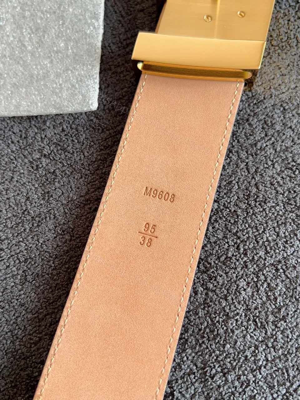 View 8 of Lux Monogram Belt: Gold Buckle, Everyday Luxury Accessory