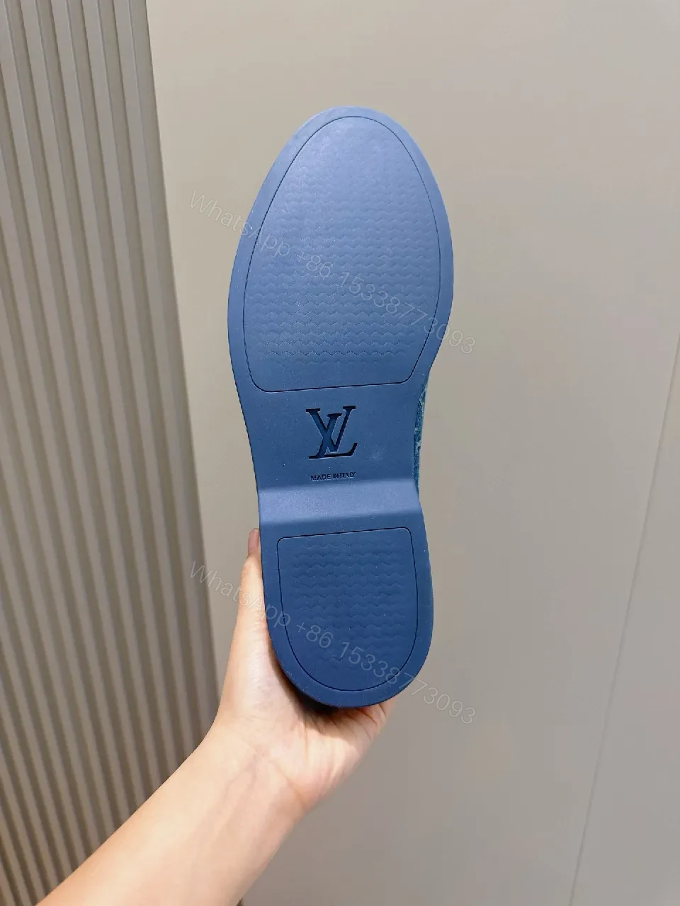 View 4 of Denim Monogram Loafer: Modern Comfort & Signature Texture