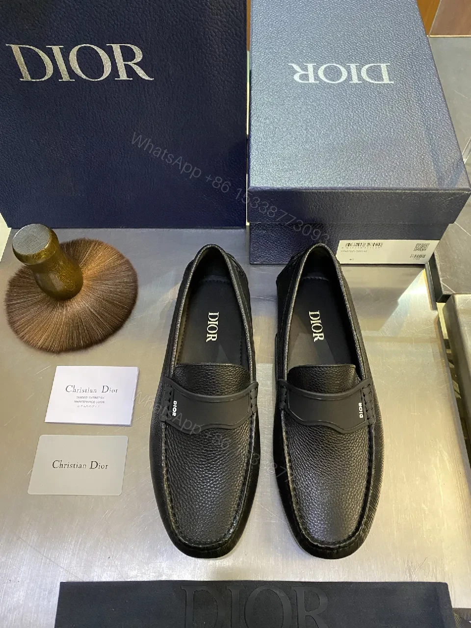 View 4 of Premium Leather Loafers: Black, Cushioned Comfort, Slim Profile