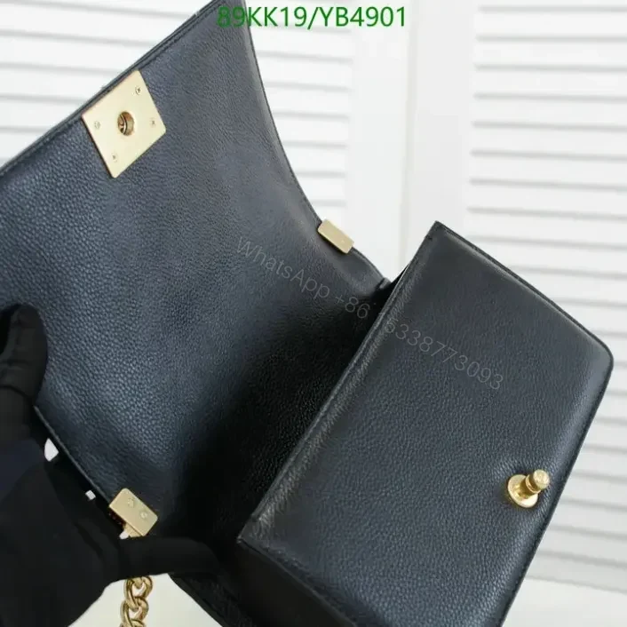 View 7 of Chanel Boy Medium Leather Black Handbag