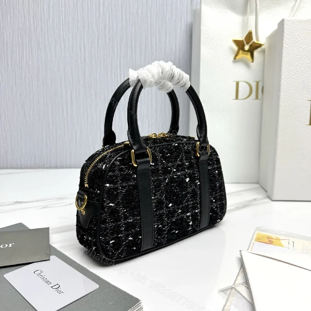 View 4 of Black Sequin Satchel with Leather Accents Mini Bag - Evening Chic