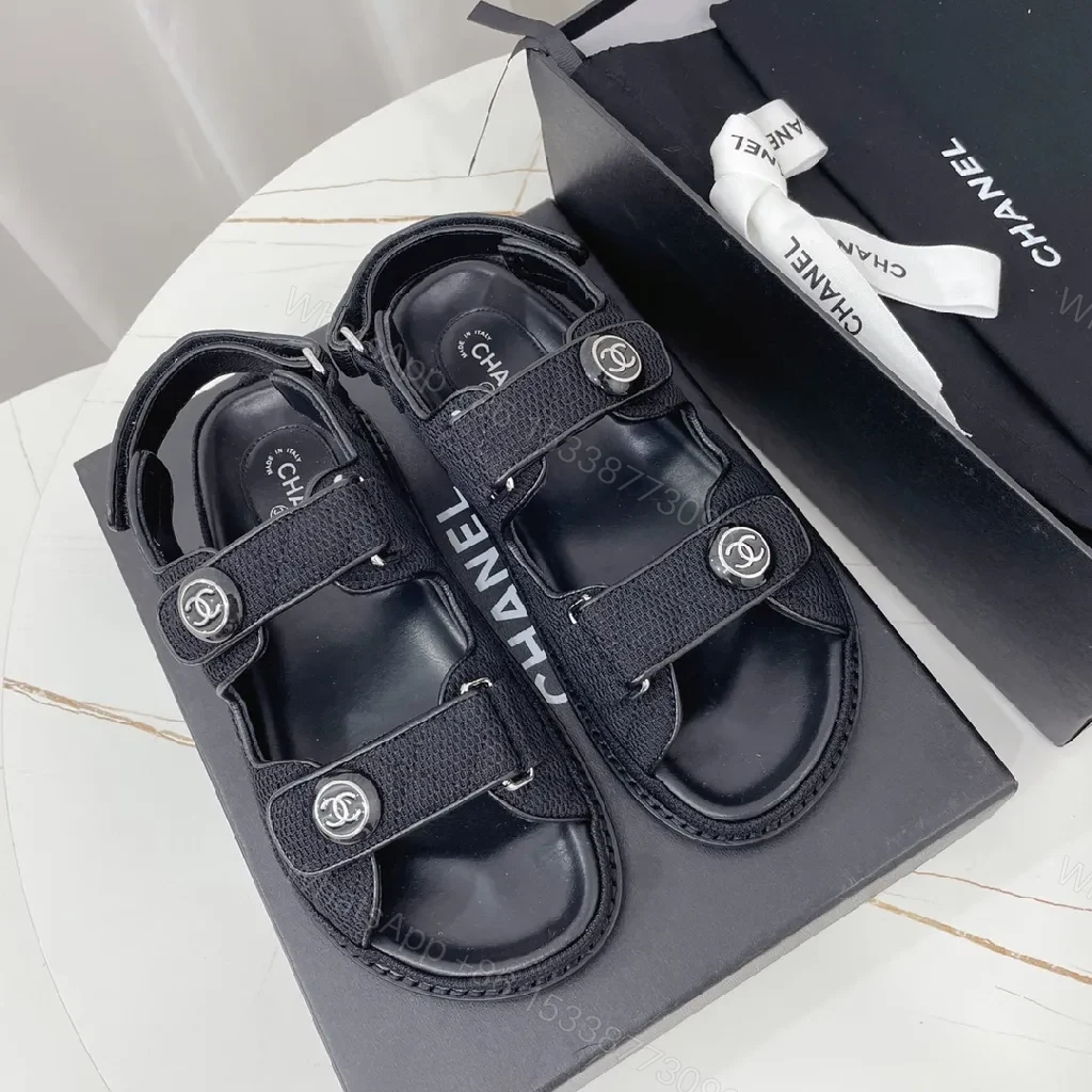 View 2 of Patterned Textured Sandals with Signature Hardware Edge