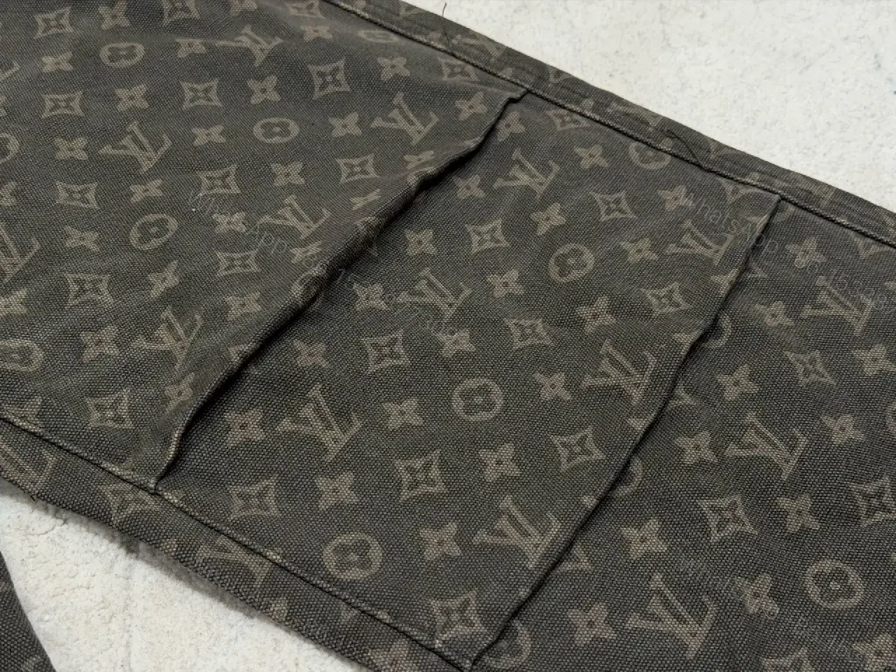 View 9 of Patterned Monogram Utility Trousers - Luxe Streetwear Pants