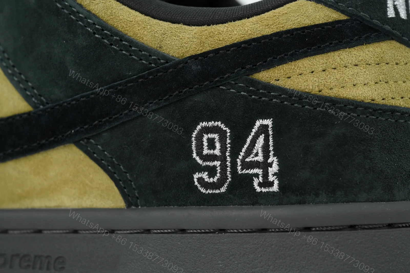 View 6 of Nike Supreme x Dunk Low SB 'Camper Green' HQ8487-300