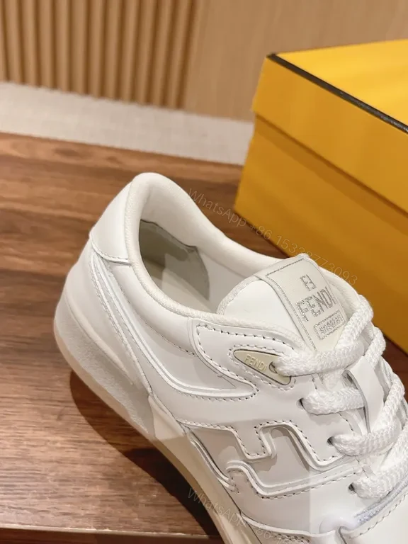 View 6 of Minimalist White Sneakers with Luxury Comfort & Fendi-Inspired Details
