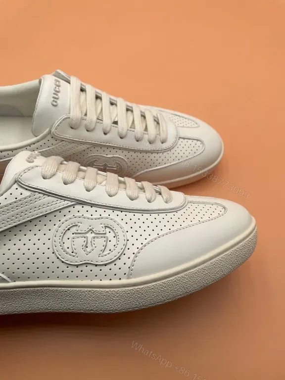View 3 of Minimalist Leather Sneakers in Off-White â€“ Perforated Luxury Sneakers