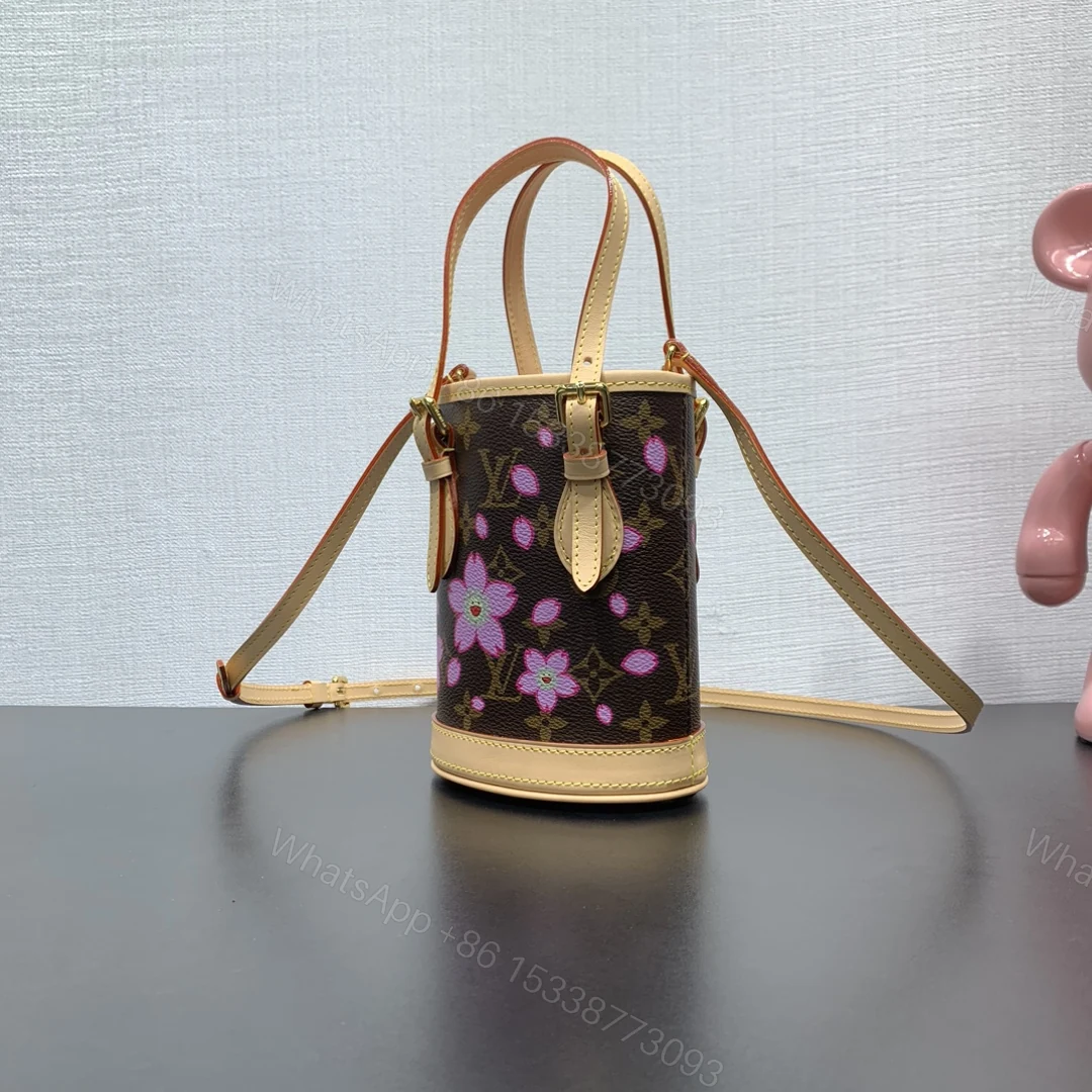 LV高仿M13417櫻花限量圓筒包配卡夾夢幻春日新品推薦 — view 1