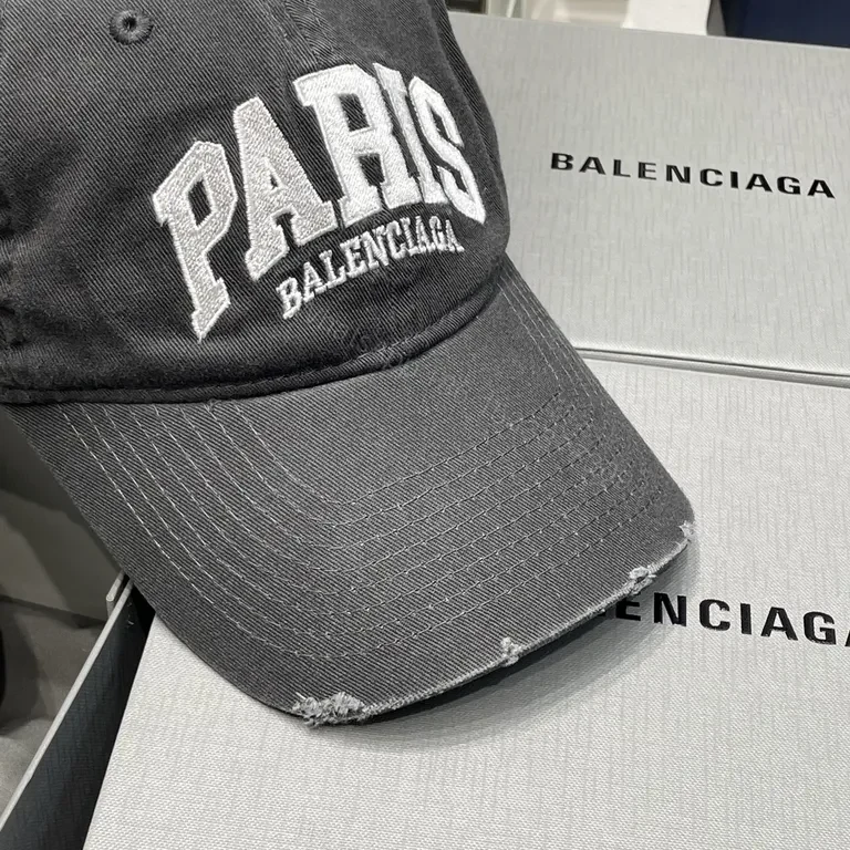 View 4 of Paris-Balenciaga Logo Cap: City-Chic Comfort Cap