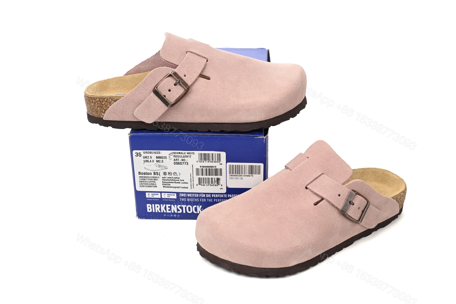 View 2 of Birkenstock Boston Suede Leather Light Rose 1026171