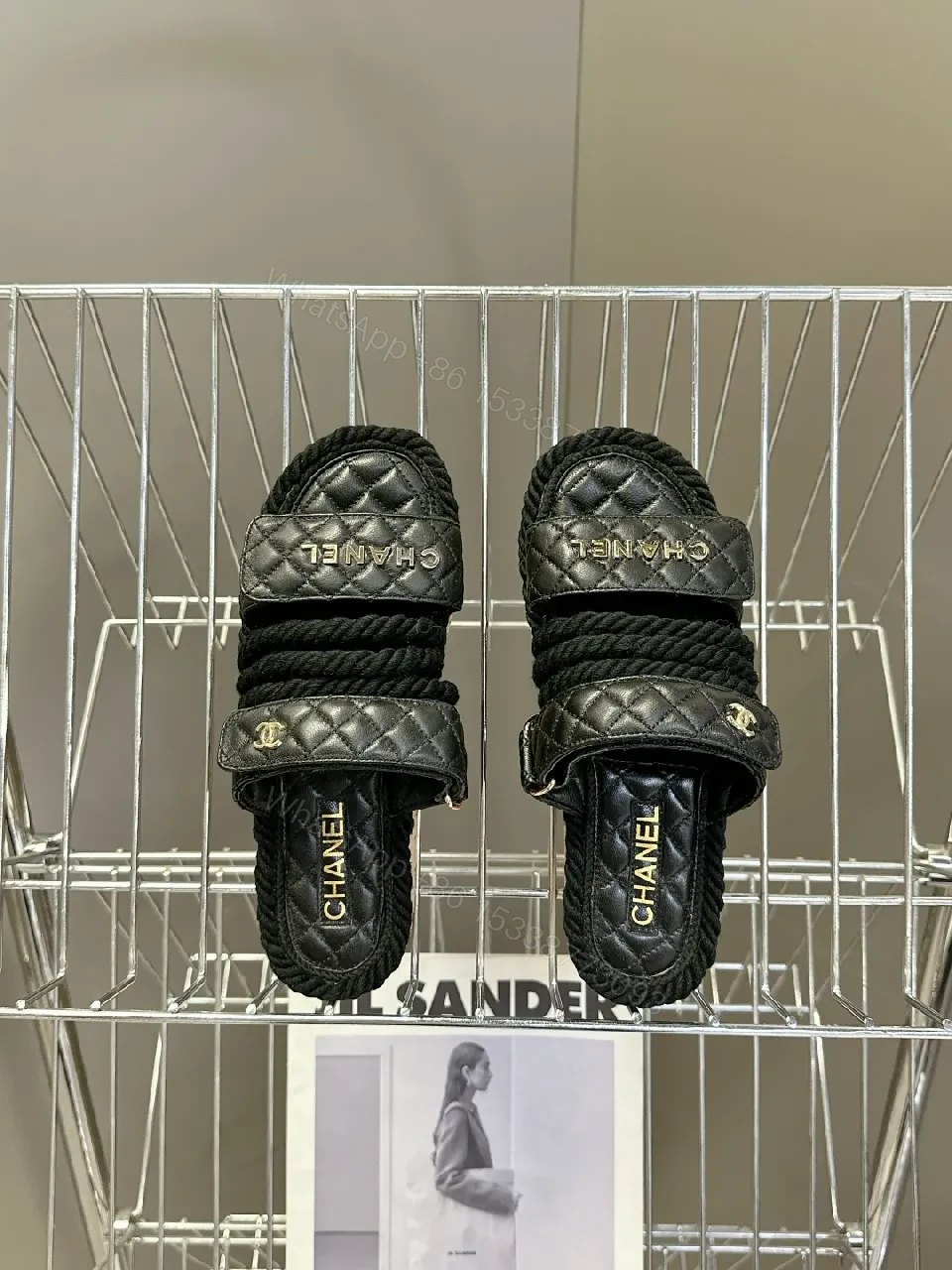 View 3 of Quilted Leather Slip-Ons with Rope Embellishment, Luxe Casual-Wear