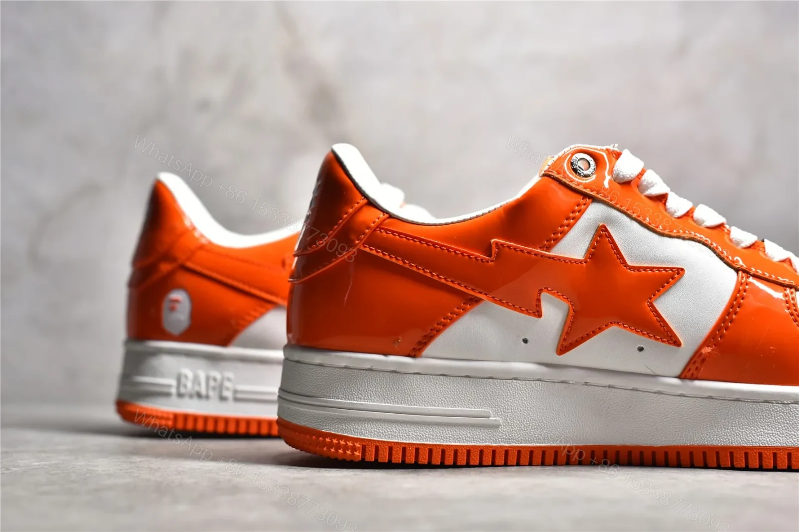 View 6 of A Bathing Ape Bapesta White Orange Reps