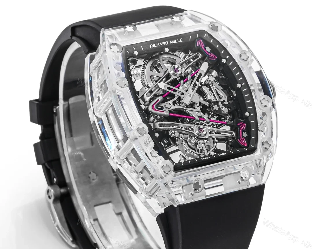 View 2 of Richard Mille RM38-02 Crystal Pink Skeleton Tourbillon Watch RM38-CR-PK
