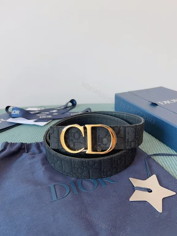 View 7 of Charcoal Leather Belt: Gold-CB Buckle Designer-Inspired Accessory