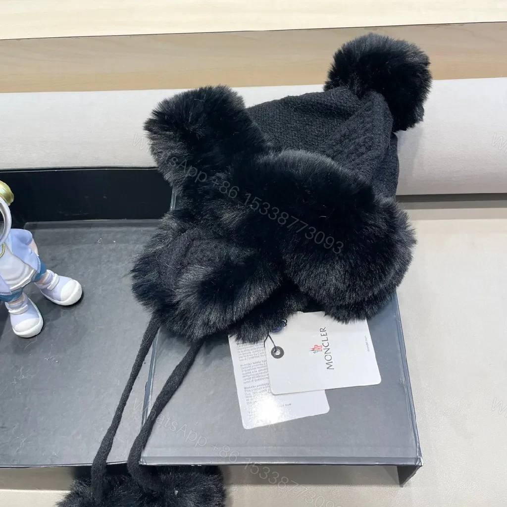 View 8 of Chic Faux-Fur Pom Beanie & Scarf Set, Charcoal, Luxe Warmth