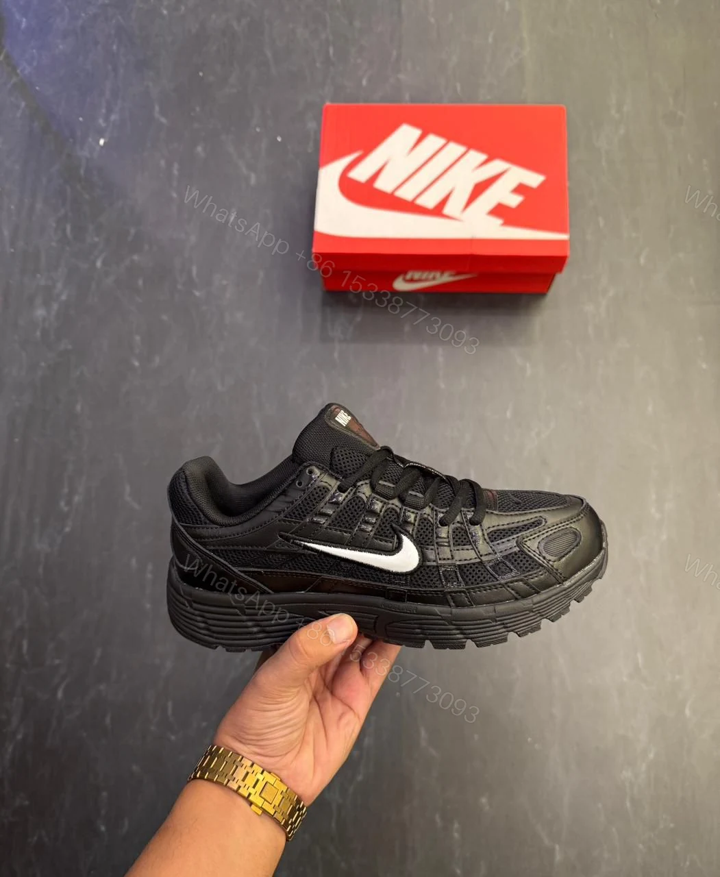 View 2 of FIRST COPY NIKE P-6000 TRAINER TRIPPLE BLACK
