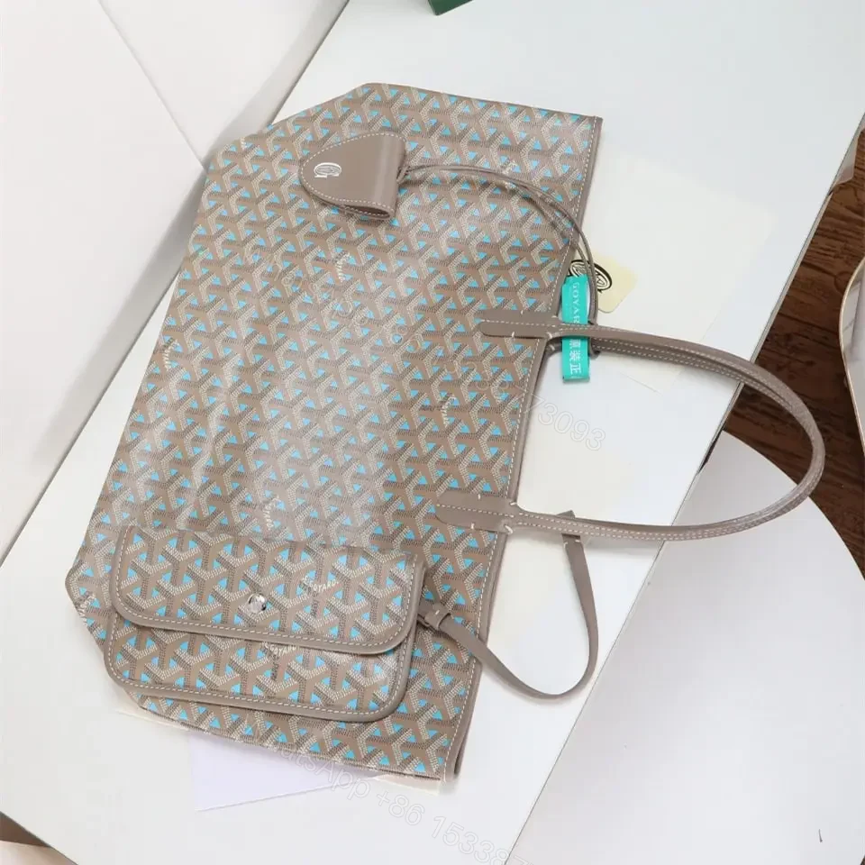 View 5 of 高仿Goyard*STLOUIP11滿印Tote手提袋咖藍免檢版小號