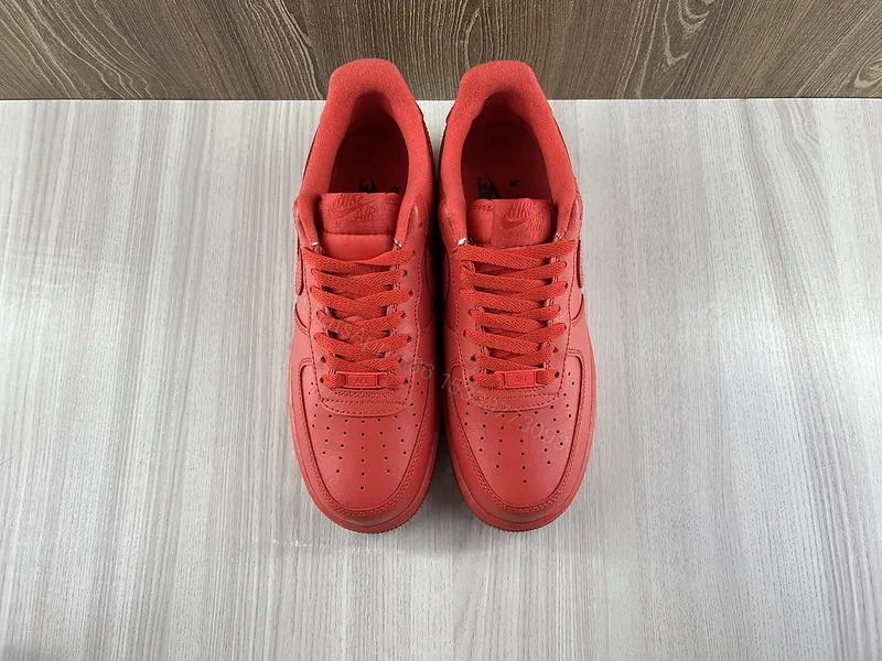 View 5 of Premium Red Leather Sneaker: Bold Minimalist High-Tops